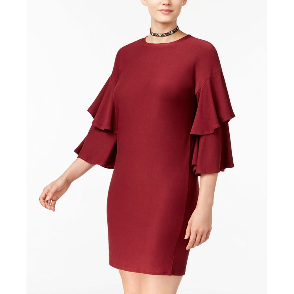 Planet Gold Juniors Ruffle Sleeve Shift Dress